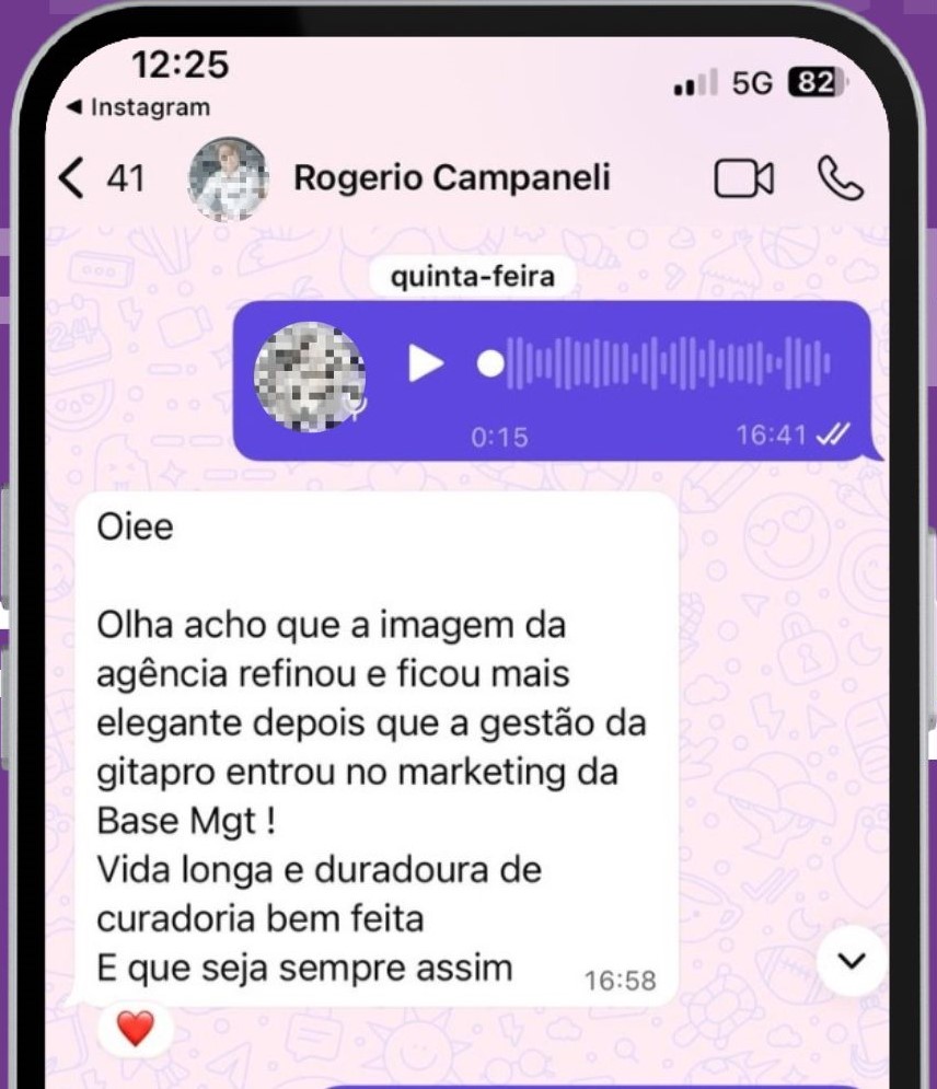 Print do depoimento · Base MGT